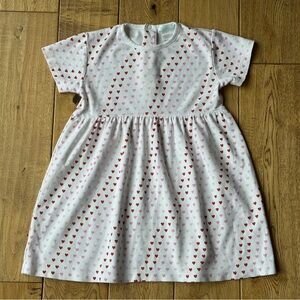 La Luna Hearts Print Short Sleeve Dress size 4